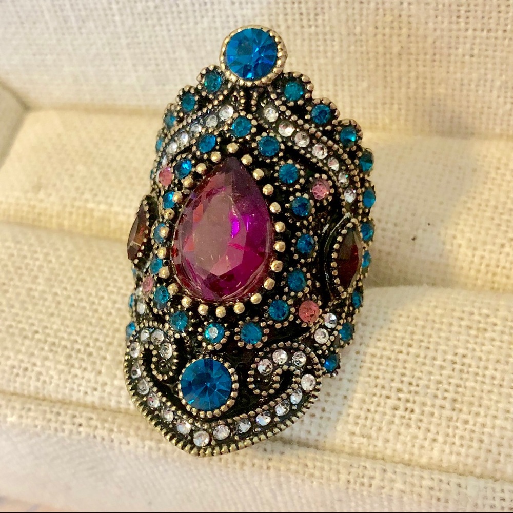 NEW Turkish Style Bohemian AAA Zircon Ring - Sz 8 1/2